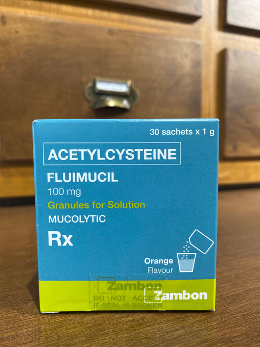 Acetylcysteine (FLUIMUCIL) 100mg Granules for Solution
