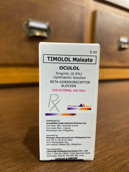 Timolol Maleate [Oculol] 5mg/mL, (0.5%) 5mL Ophthalmic Solution