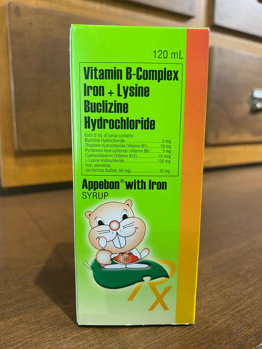 Vitamin B-Complex + Iron + Lysine + Buclizine HCl (Appebon w/ Iron) 120mL Syrup
