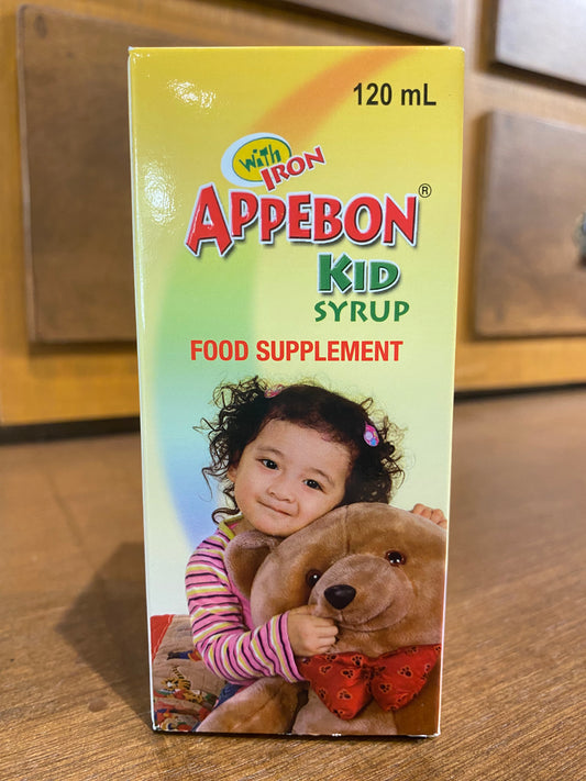 Multivitamins + Minerals + Iron + Lysine (APPEBON KID) Food Supplement 120mL Syrup