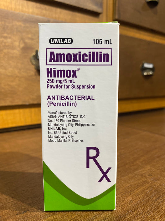 Amoxicillin (Himox) 250mg/5mL, 105mL Powder for Suspension