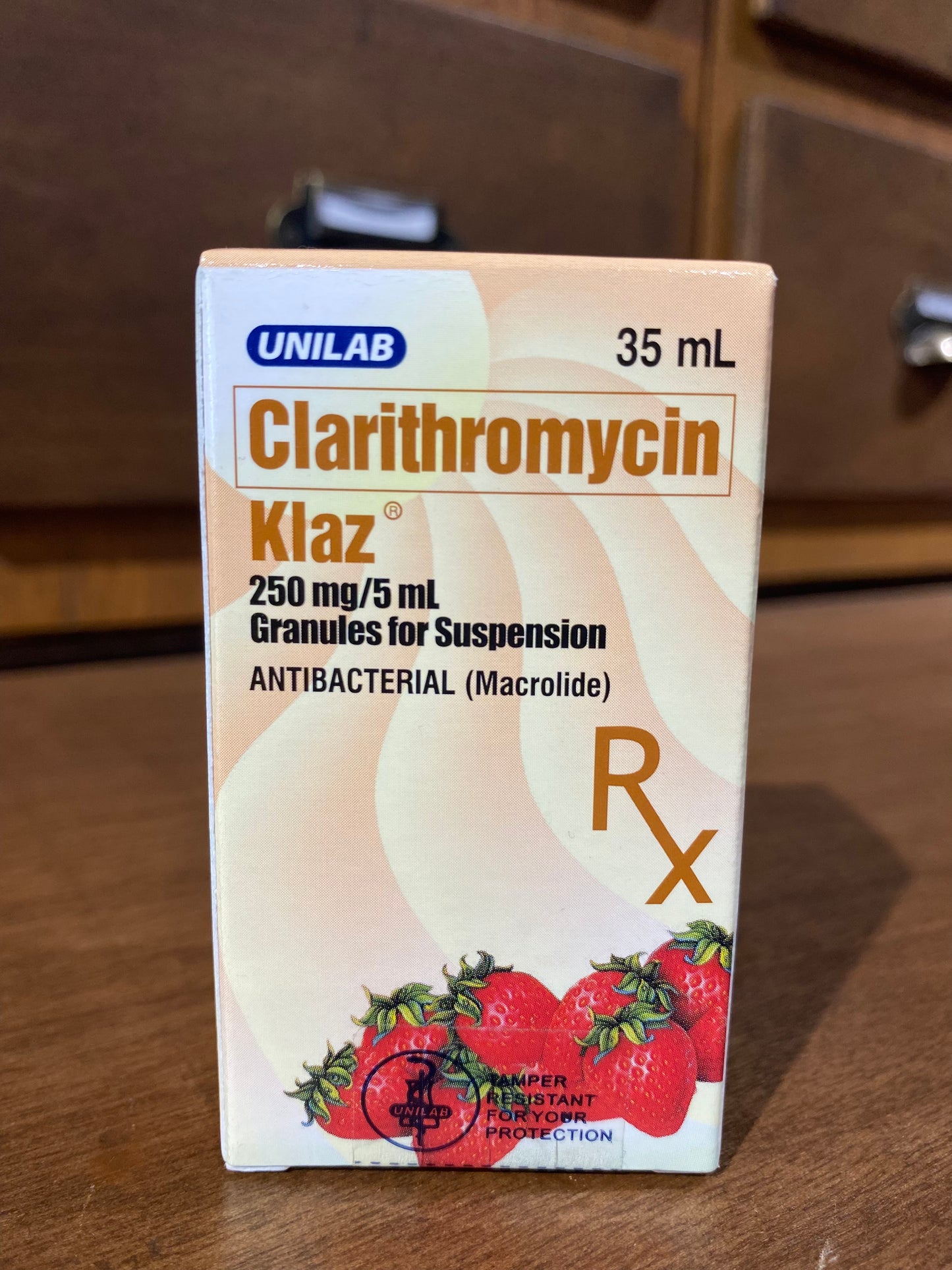 Clarithromycin (KLAZ) 25mg/5mL, 35mL Granules for Suspension