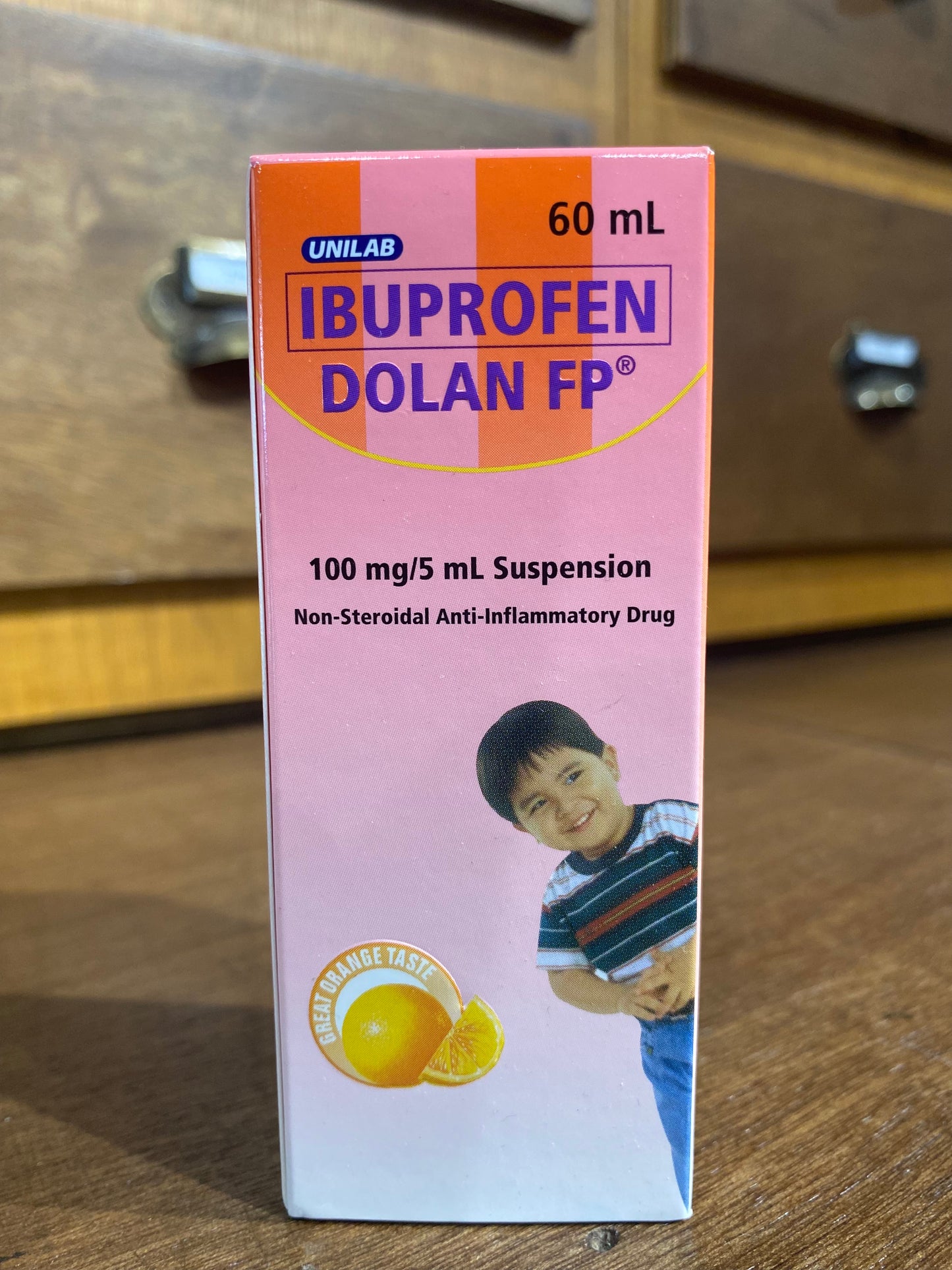 Ibuprofen 100mg/ 5mL, 60mL Suspension (Dolan FP)