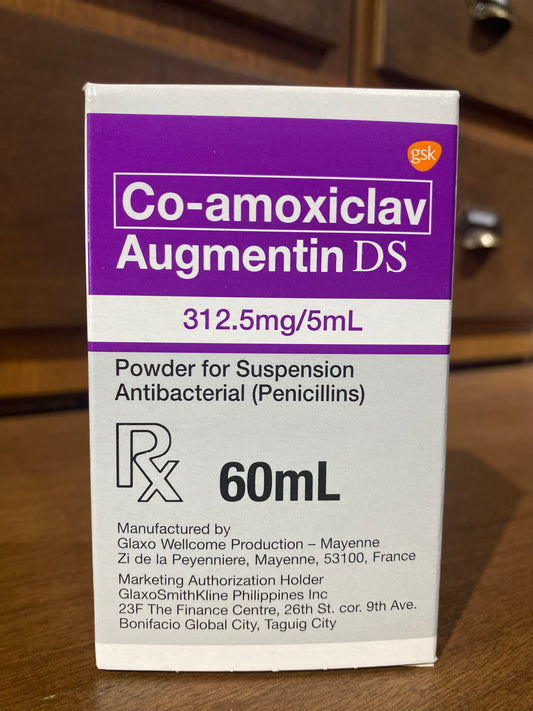 Co-amoxiclav (Augmentin) 312.5mg/5mL, 60mL Suspension