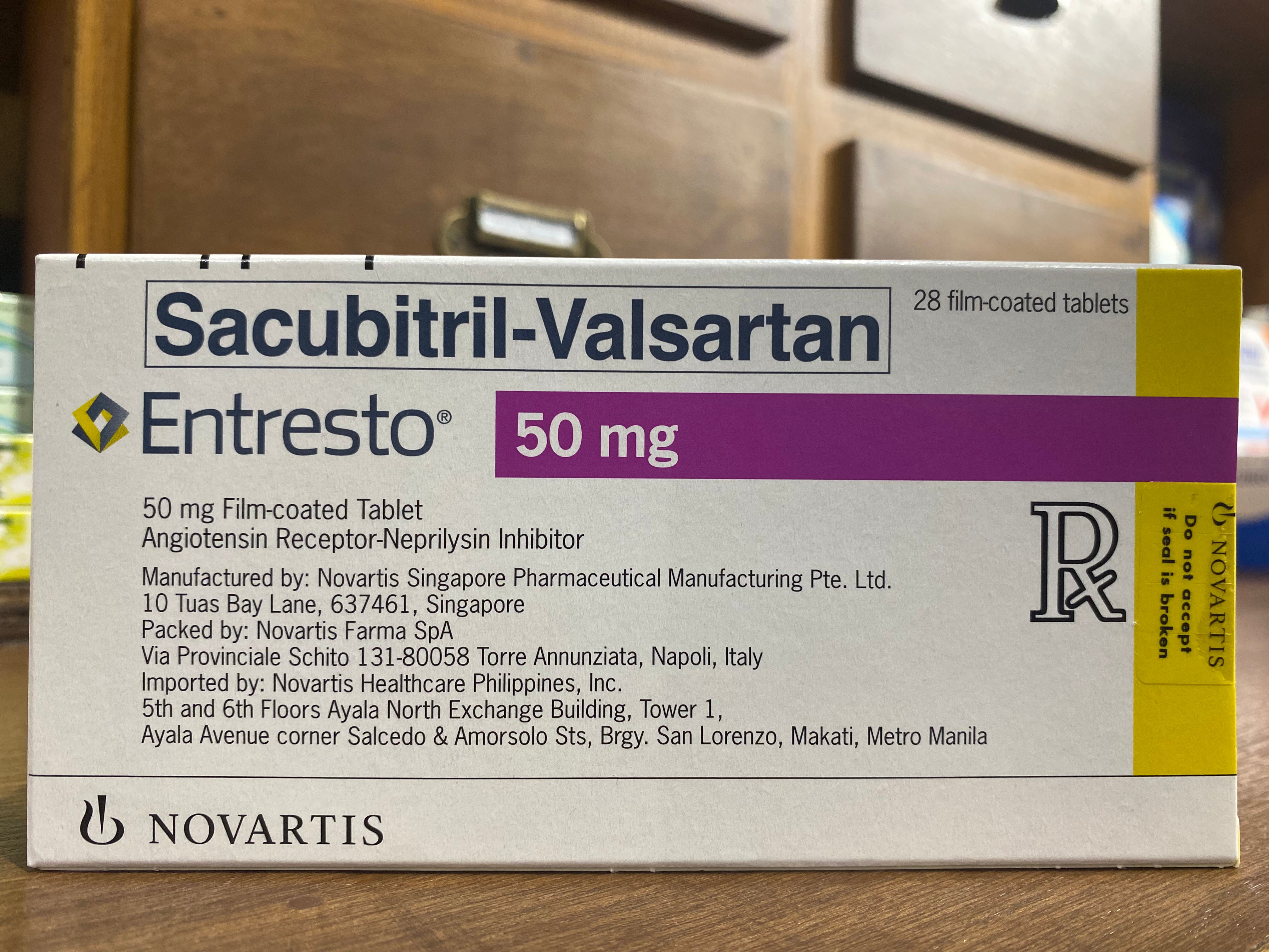 Sacubitril + Valsartan (Entresto) 50mg, Film-Coated Tablets – Meds for All