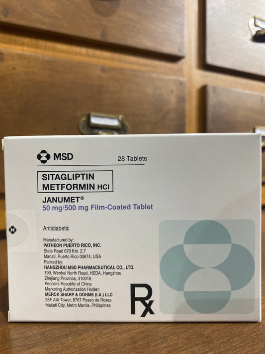 Sitagliptin +Metformin [Janumet] 50mg/500mg Film-Coated Tablet