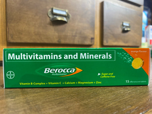 Multivitamins and Minerals (Berroca) Effervescent Tablet Orange Flavor(15s)