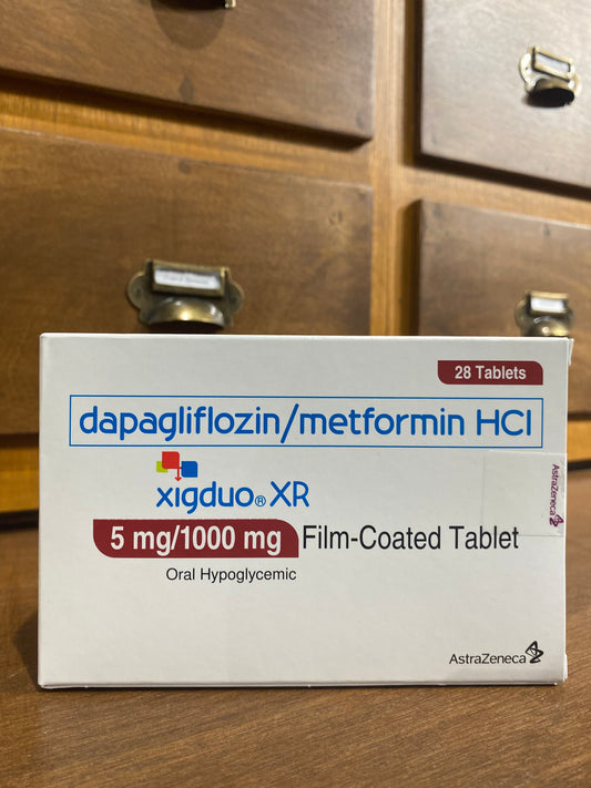 Dapagliflozin/Metformin HCI (Xigduo XR) 5mg/1000mg Film-Coated Tablet