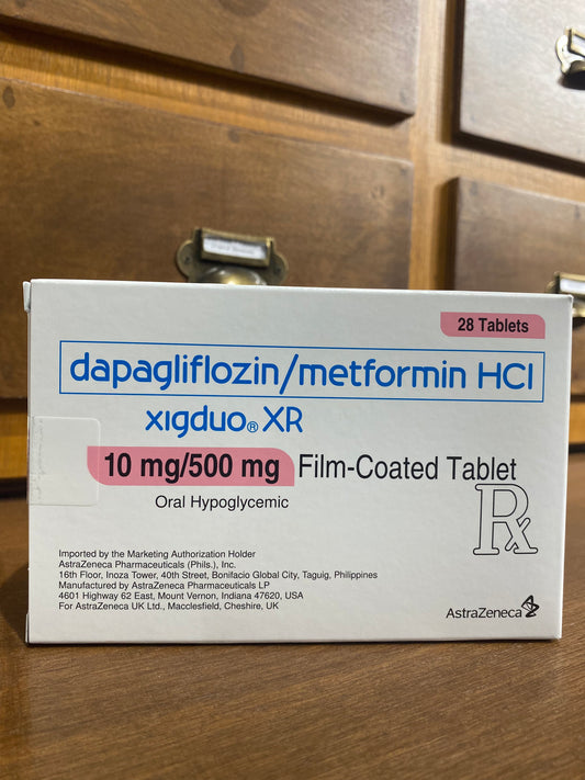 Dapagliflozin/Metformin HCI (XIGDUO-XR) 10mg/500mg Film-Coated Tablet