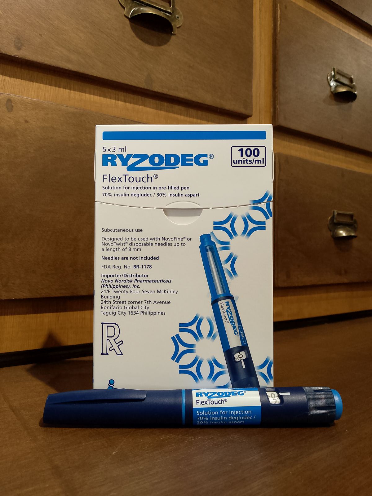 Insulin Aspart + Insulin Degludec (Ryzodeg FlexTouch), 3mL Solution fo ...