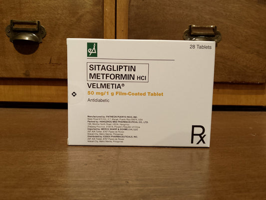 Sitagliptin + Metformin (Velmetia) 50mg/1g Film-Coated Tablet