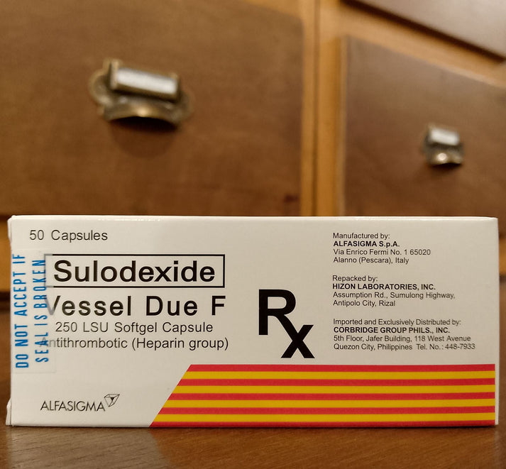 Sulodexide (Vessel DueF) 250 LSU Softgel Capsule Meds for All