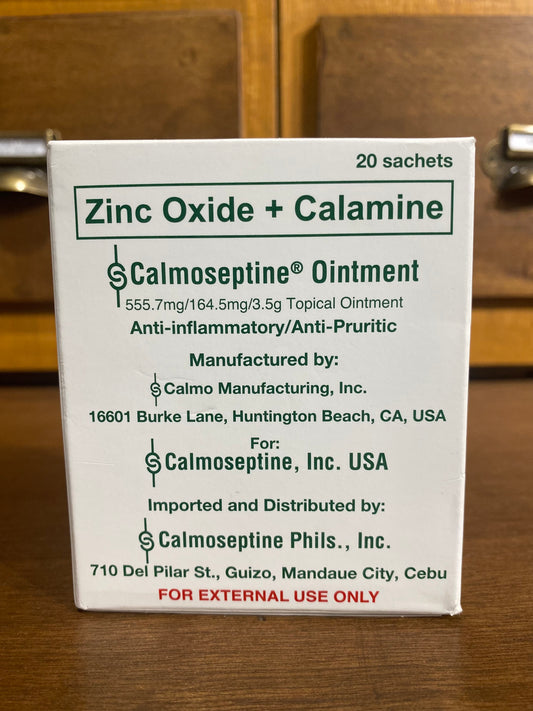 Zinc Oxide + Calamine, 3.5g Ointment (Calmoseptine)