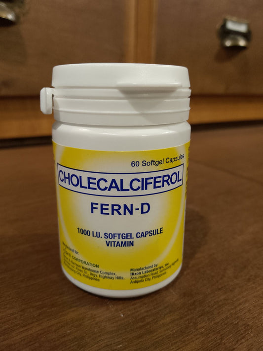 Cholecalciferol (FERN-D) 1000 I.U. 60's Softgel Capsules Vitamin