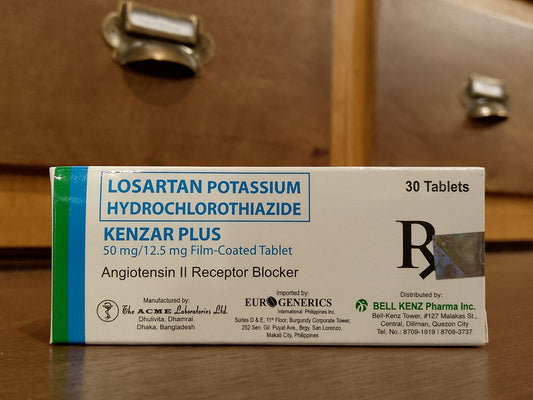 Losartan + Hydrochlorothiazide (Kenzar Plus) 50mg/12.5mg FC Tablet