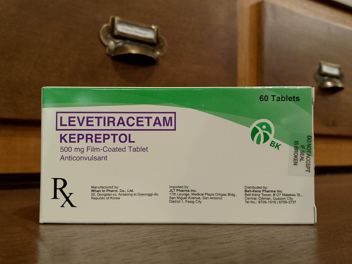 Levetiracetam (Kepreptol) 500mg Film-Coated Tablet