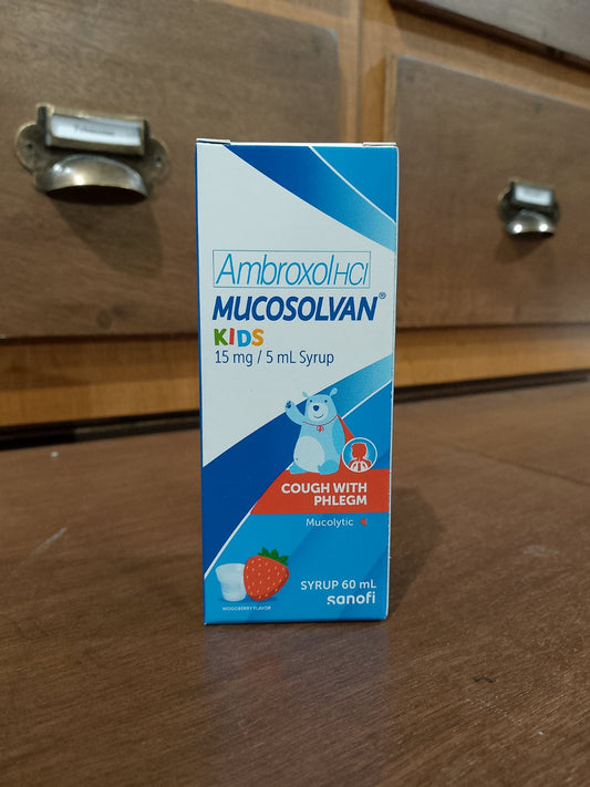 Ambroxol HCl (MUCOSOLVAN) kids 15g/5mL Syrup 60mL