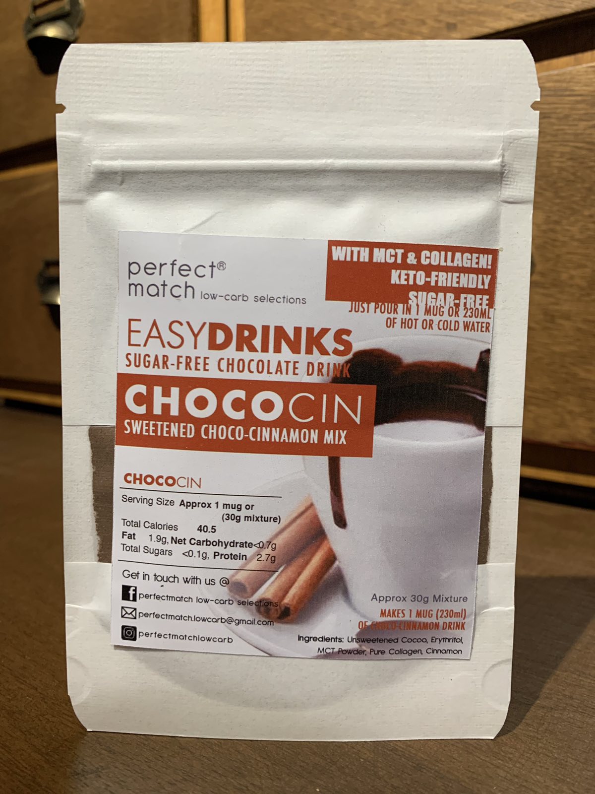 PFM easy drinks CHOCOCIN sugar free chocolate drink