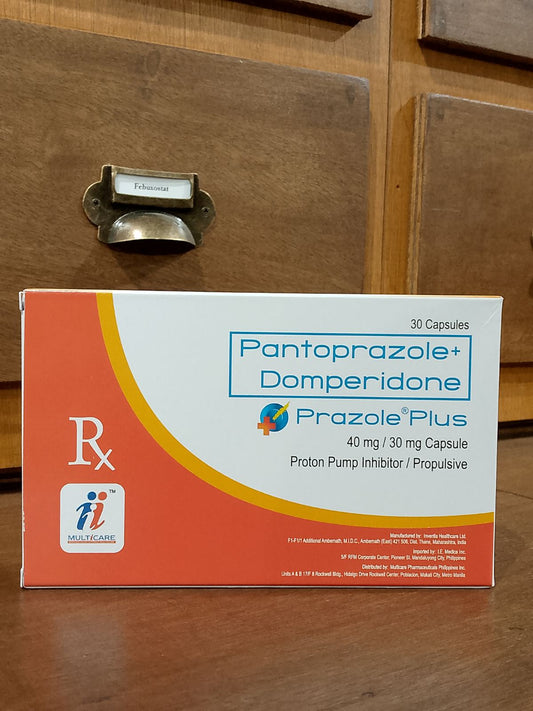 Pantoprazole + Domperidone (Prazole Plus) 40mg / 30mg Capsule