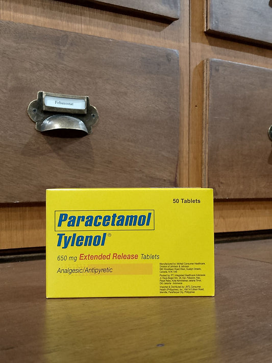 Paracetamol (Tylenol) 650mg, Extended Release Tablets