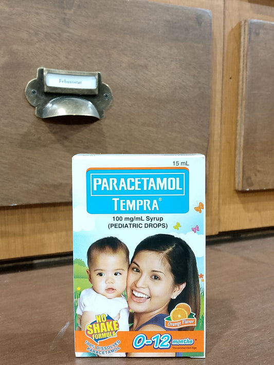 Paracetamol (Tempra) Orange 100 mg/15mL Syrup Oral drops
