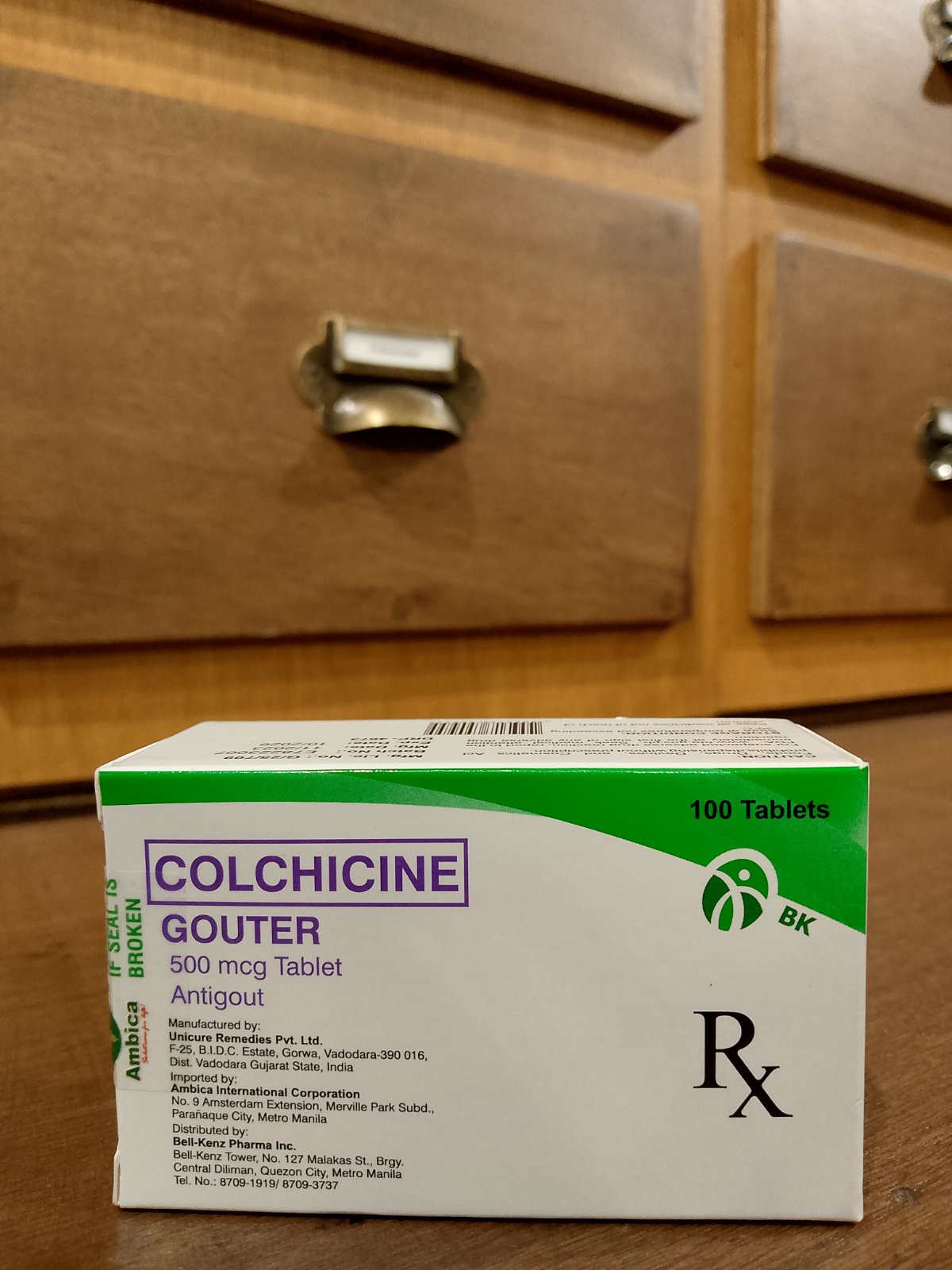 Colchicine (Gouter) 500mcg Tablet