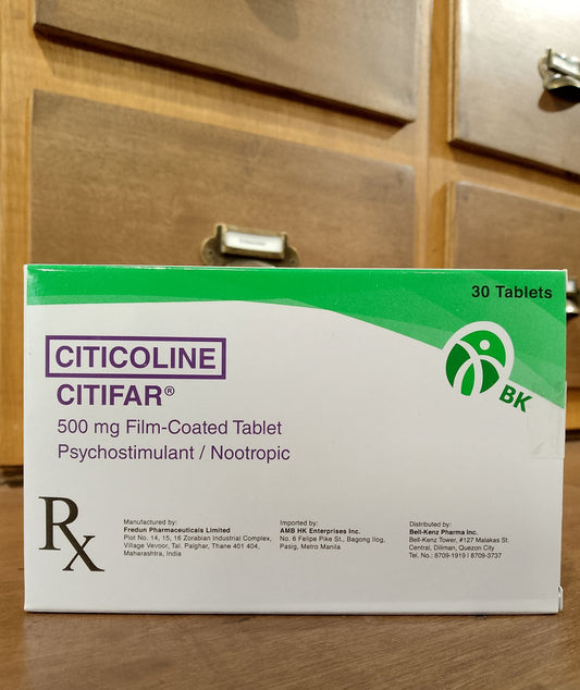 Citicoline (Citifar) 500 mg Film-Coated Tablet