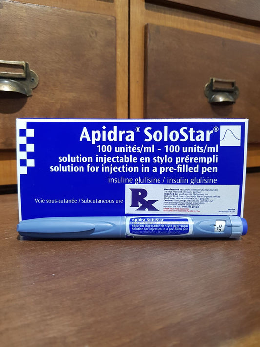 Insulin glulisine (Apidra Solostar) 100U/mL, 3mL, Pen