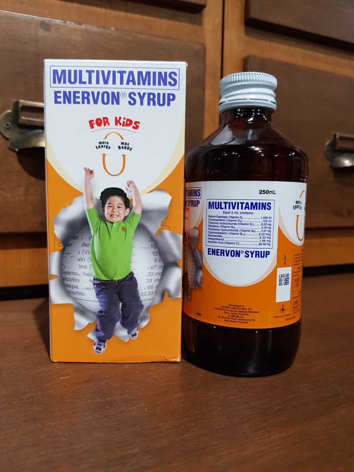 Multivitamins (ENERVON) Syrup, 250mL bottle