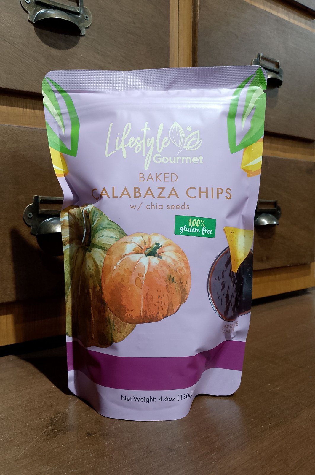 LSG Baked Calabaza Chips with Chia Seeds (BBQ)