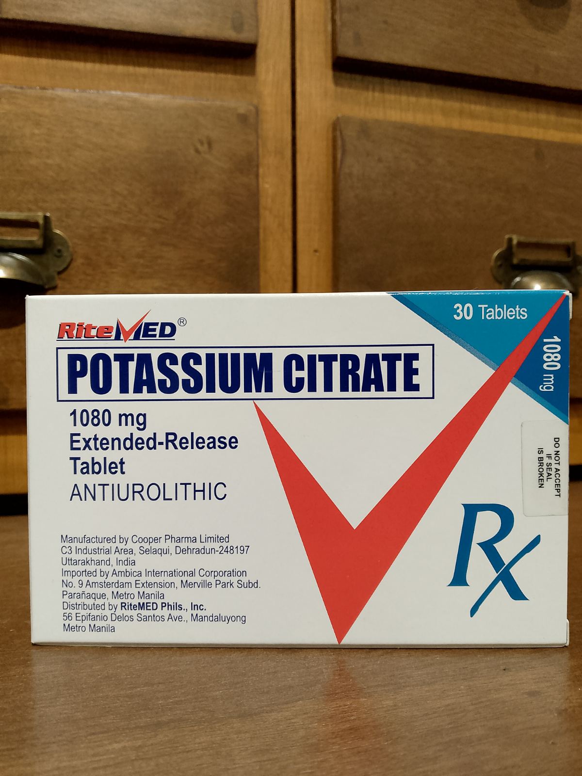 Potassium Salt Rite Potassium Citrate (RiteMed) 1080mg, Tablet – Meds for All