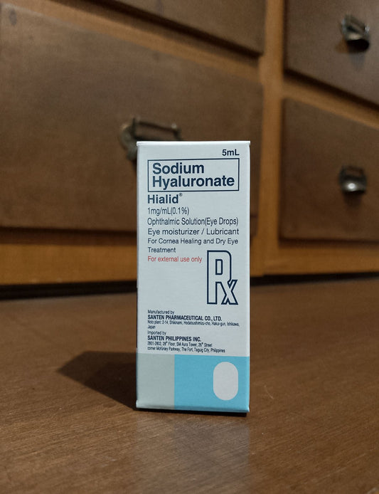 Sodium Hyaluronate (Hialid) 1mg/mL 0.1%, Ophthalmic Solution Eye Drops