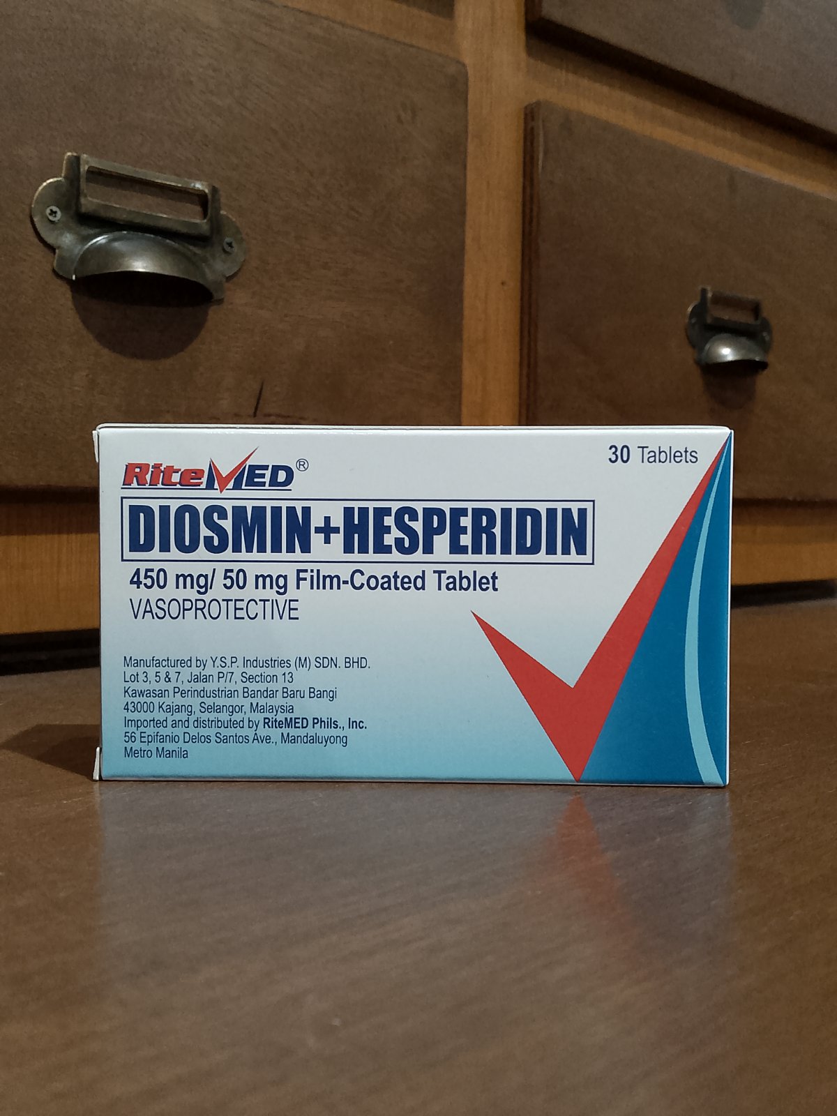 Diosmin + Hesperidin (Ritemed) 450mg/50mg Film-Coated Tablet