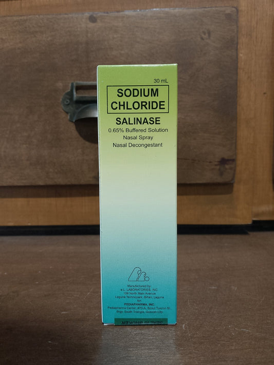 Sodium chloride (Salinase) 0.65% NaCl Nasal Spray