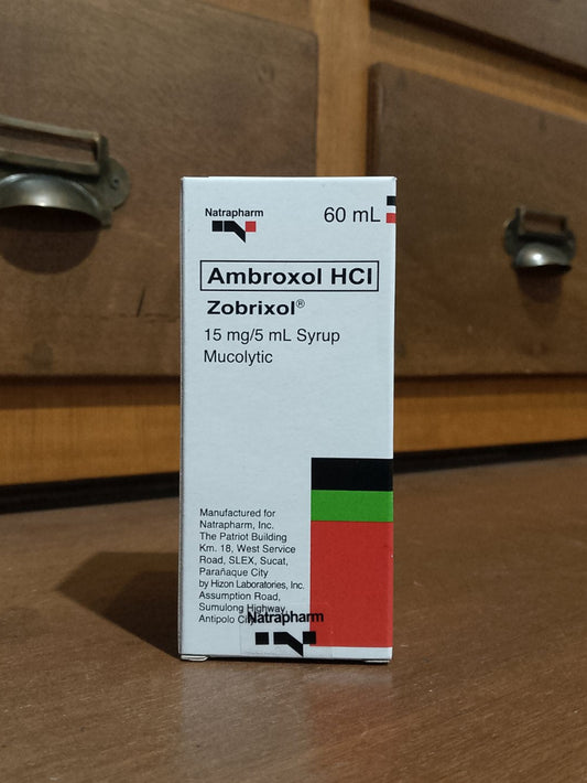 Ambroxol (Zobrixol) 15mg/5mL 60mL Syrup