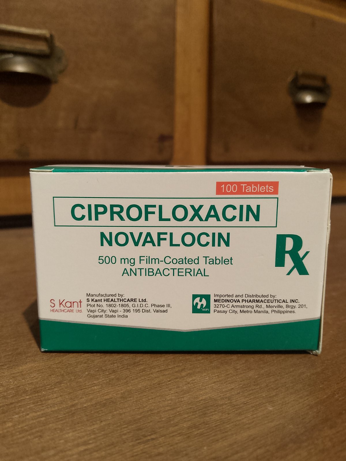 Ciprofloxacin (Novafloxin) 500mg Tablet