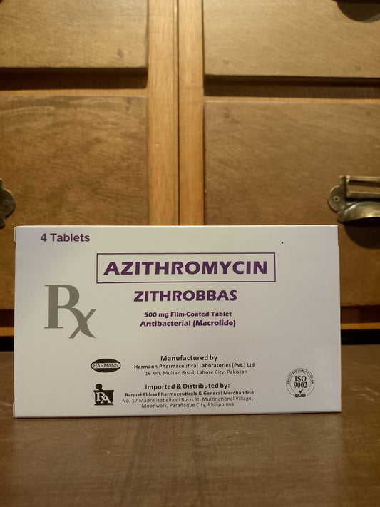 Azithromycin (Zithrobbas) 500mg film-coated tablet