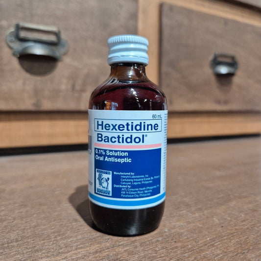 Hexetidine (Bactidol) 0.1% Solution Oral Antiseptic 60mL