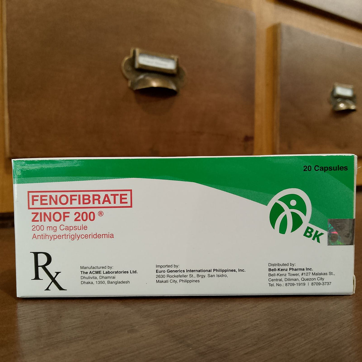 Fenofibrate (Zinof 200) 200mg Capsule Meds for All