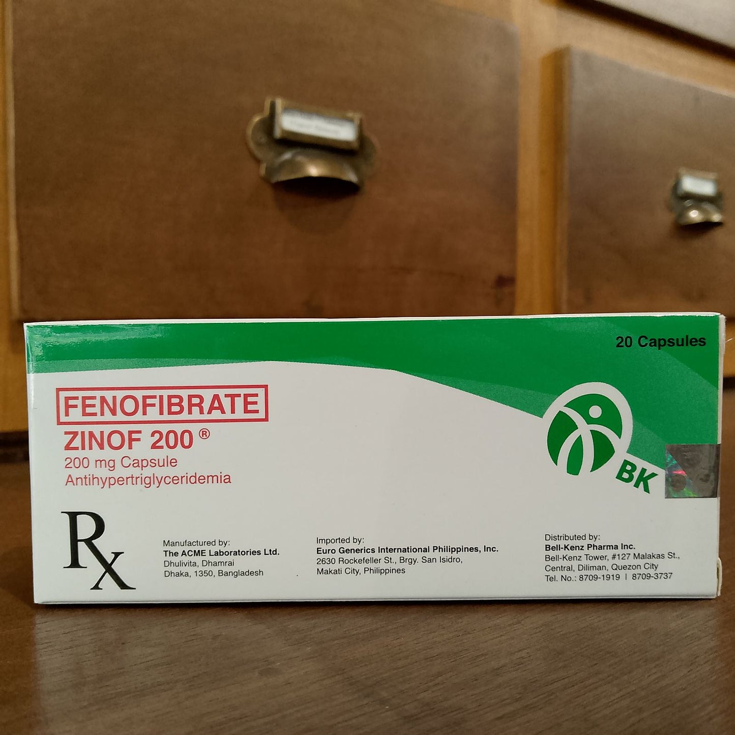 Fenofibrate (Zinof 200) 200mg Capsule